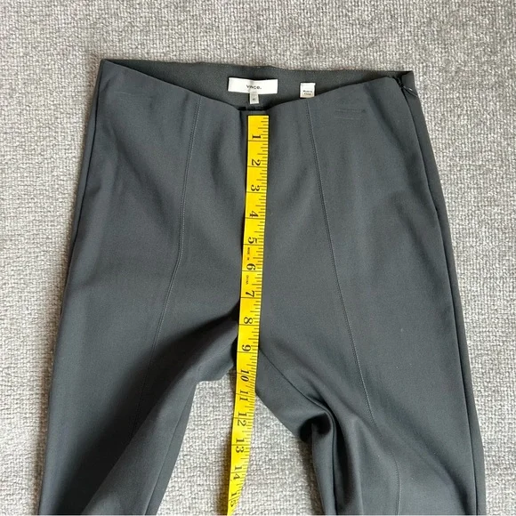 NWOT Vince Bobbi High-Rise Stitch-Seam Ponte Dark Grey Legging Pants, Size XS
